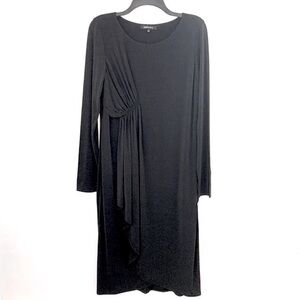 Lafayette 148 Ruched Black Sheath Dress